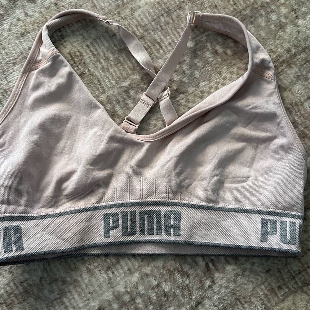 Puma Size Medium Light Pink sports bra